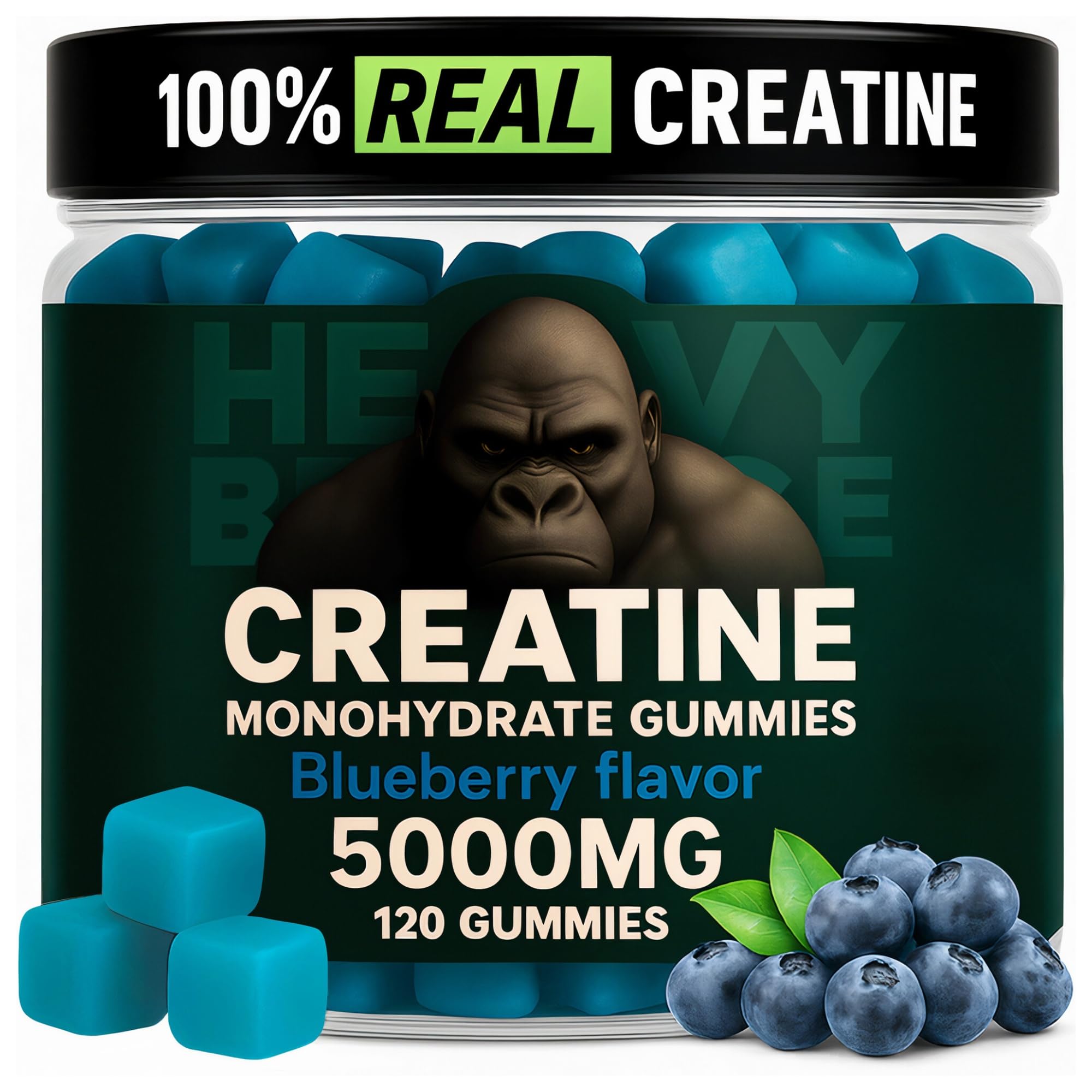 Heavy Balance Creatine Gummies 5000mg front view packaging