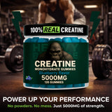 Heavy Balance Creatine Gummies 5000mg open bottle showing gummies inside
