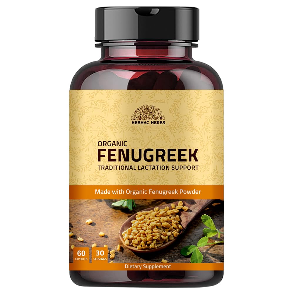 Hebhac Herbs Fenugreek Capsules 1g front view