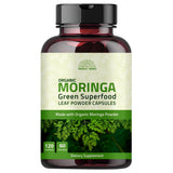 Hebhac Herbs Moringa Capsules 120 count front view