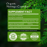 Hebhac Herbs Moringa Capsules bottle side view