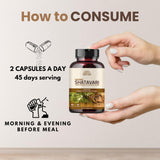 Hebhac Herbs Organic Shatavari Supplement bottle side view