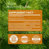 Hebhac Herbs Organic Shatavari Supplement capsules close-up