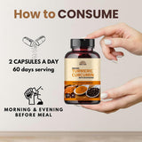 Hebhac Herbs Turmeric Curcumin Capsules 500mg bottle with label