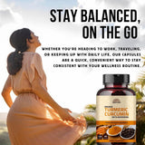 Hebhac Herbs Turmeric Curcumin Capsules 500mg on a wooden table