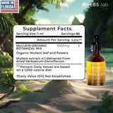 HEBS LAB. Mullein Leaf Extract 132g close-up of dropper