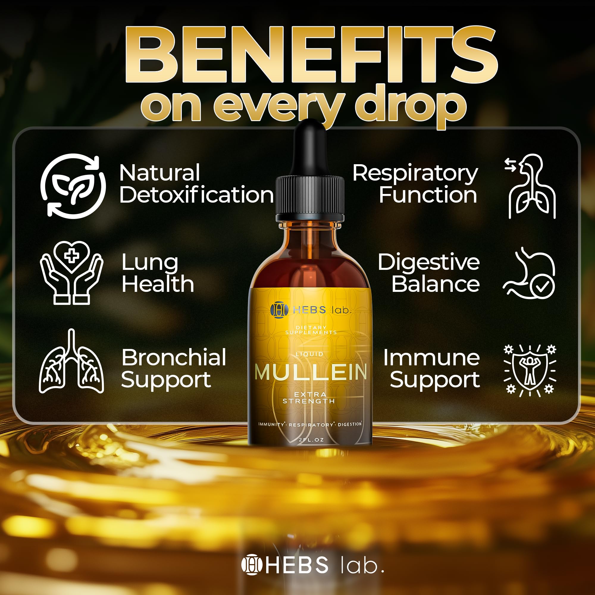 HEBS LAB. Mullein Leaf Extract 132g lifestyle scene