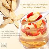 hee creek Astragalus Herbal Tea in a cup with boiling water