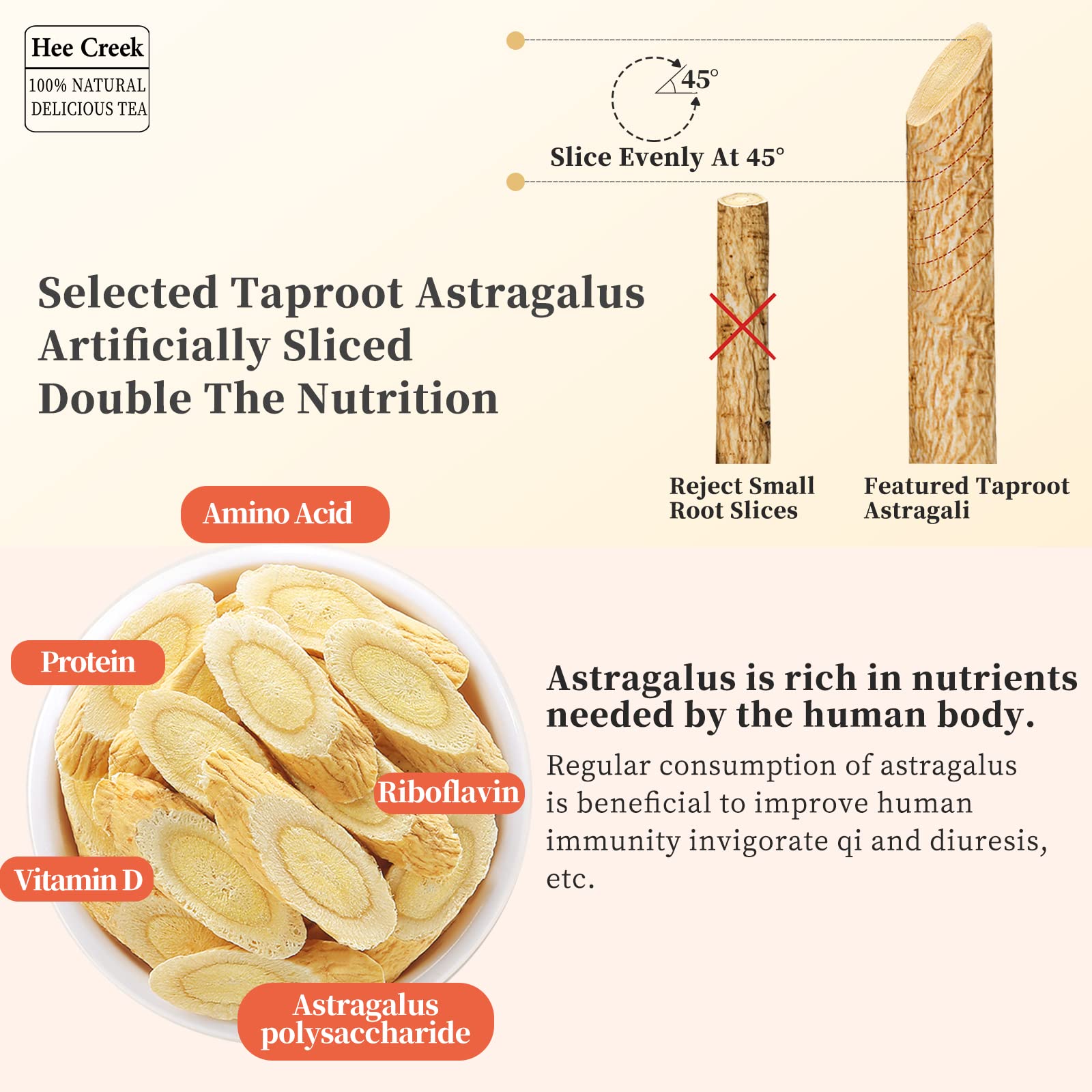 hee creek Astragalus Herbal Tea preparation method with slices