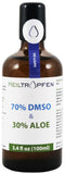 Heiltropfen Aloe Vera & DMSO Roll-On front view in amber glass bottle