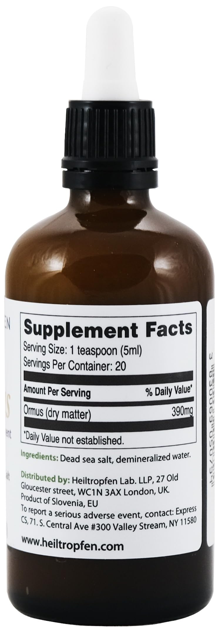 Heiltropfen Concentrated Ormus bottle side view