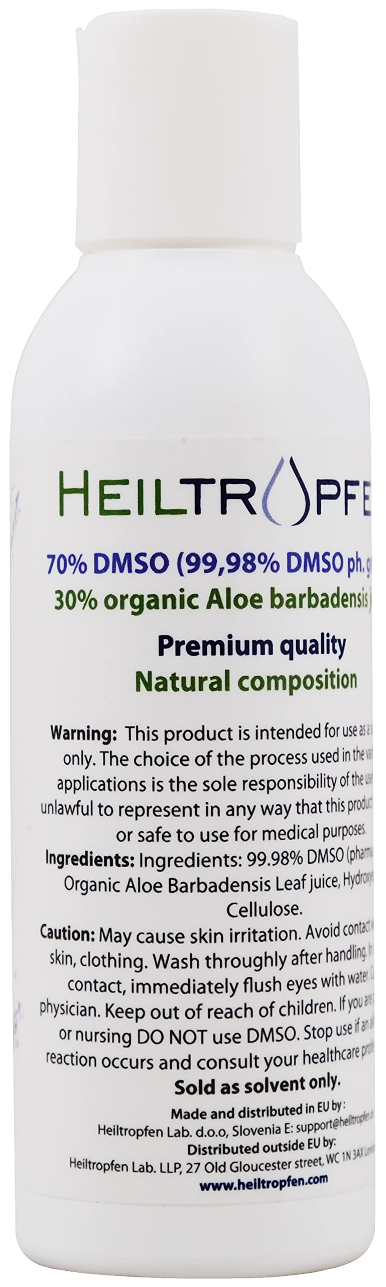 Heiltropfen DMSO Gel 150g open container showing gel texture