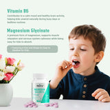 Heivy Calm & daily wellness Tablets on a wooden table with berries