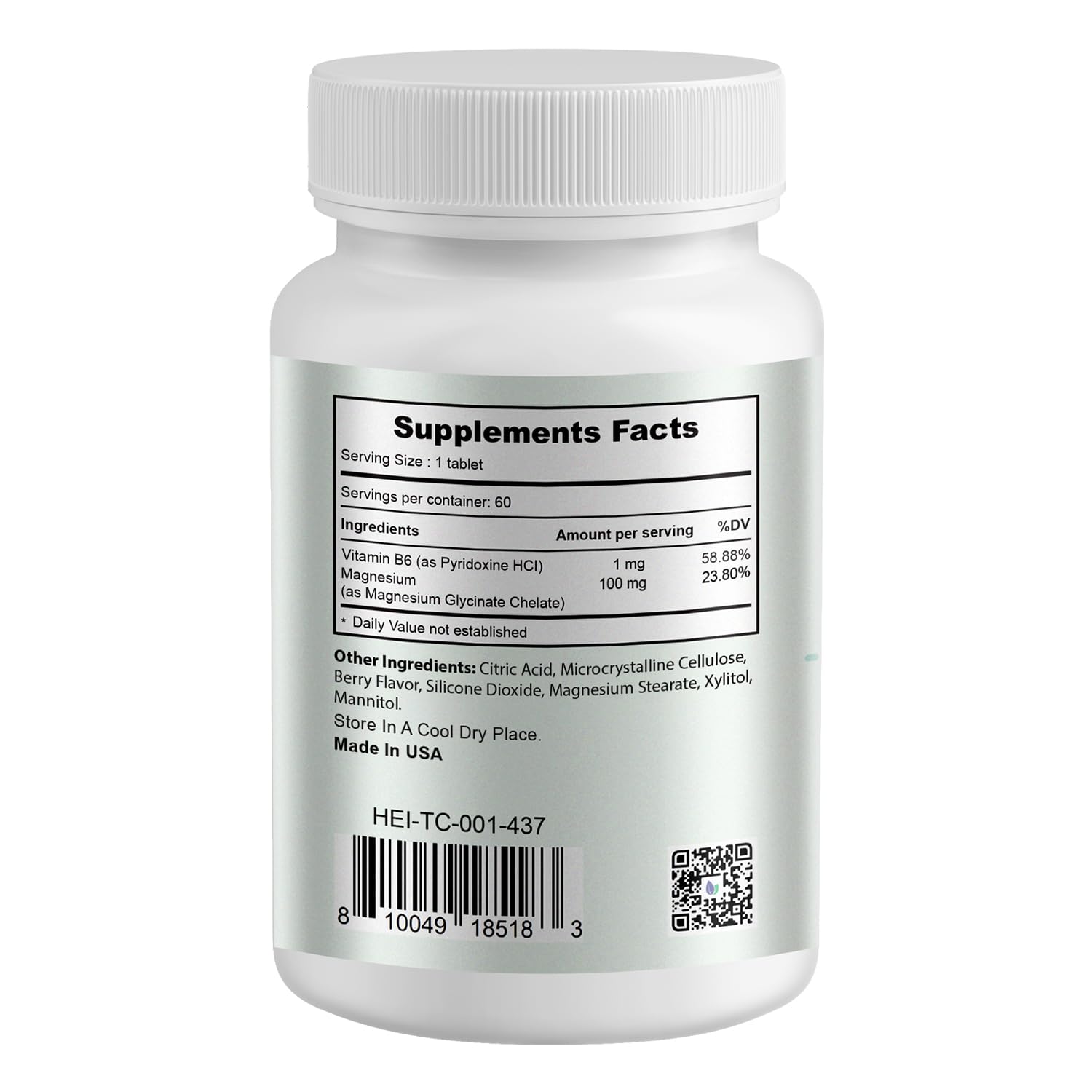 Heivy Calm & daily wellness Tablets with a measuring spoon