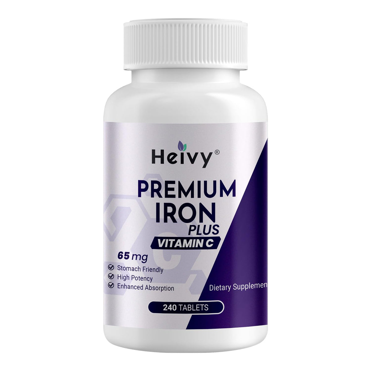 Heivy High-Potency Iron Supplement 325mg front view