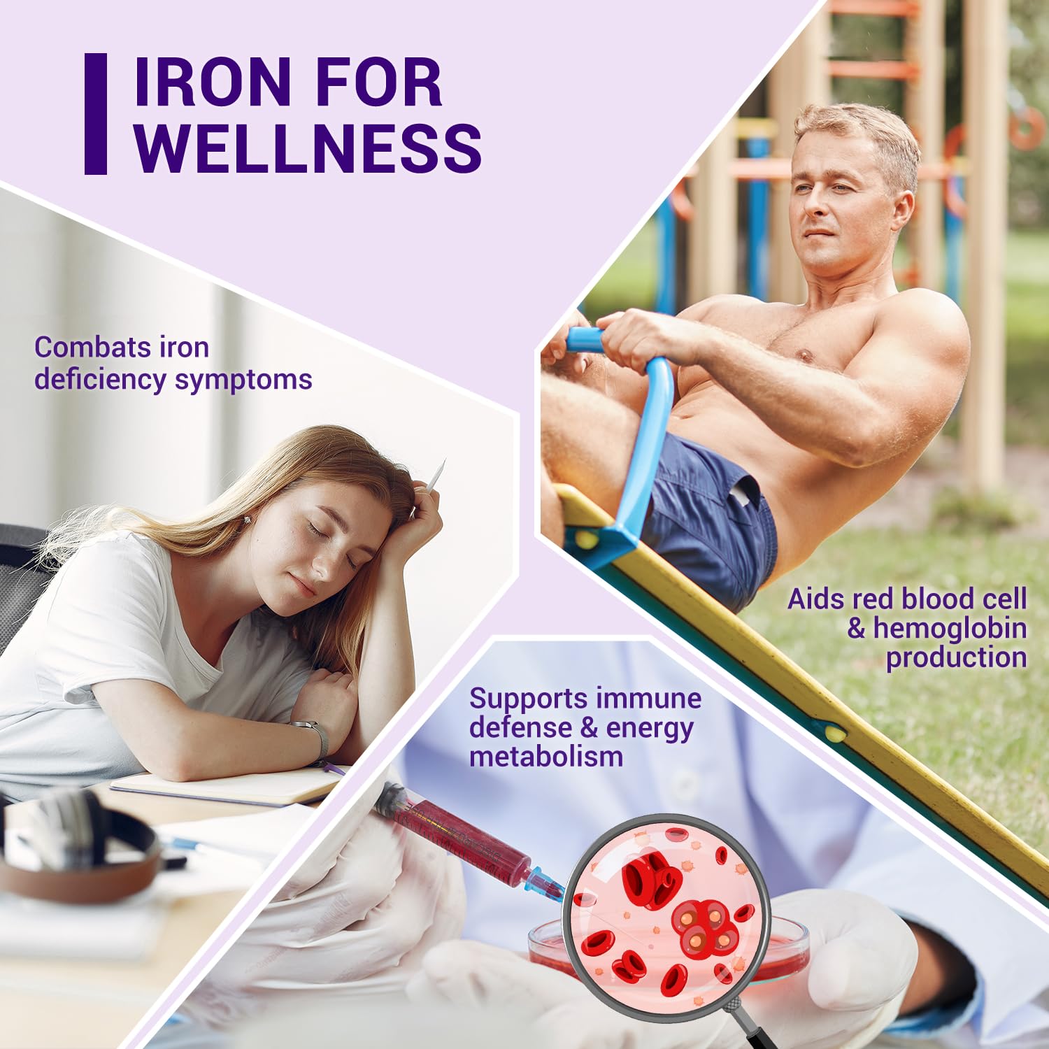 Heivy High-Potency Iron Supplement 325mg with Vitamin C label