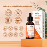Heivy Liquid Collagen 60ml bottle with glass of water