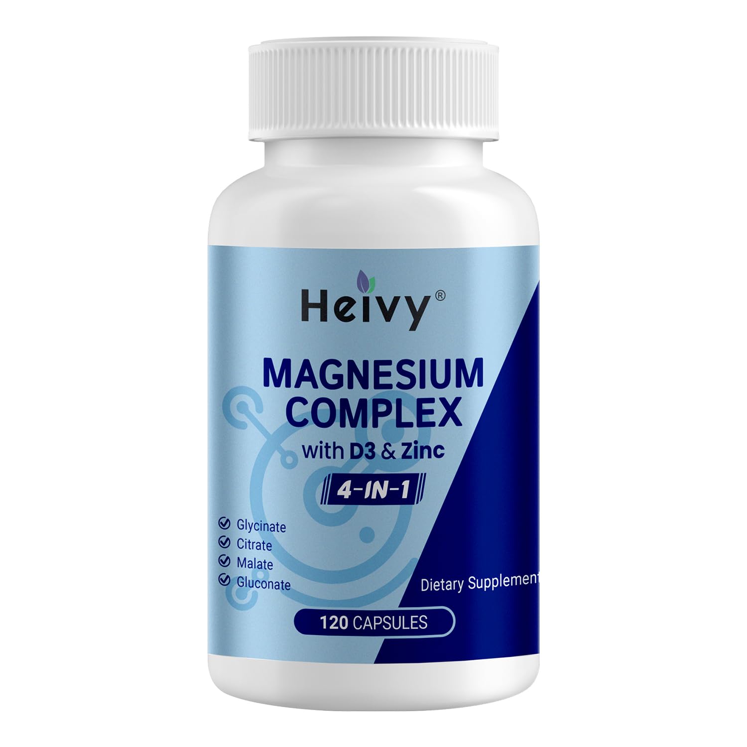 Heivy Magnesium Complex 320mg 120 capsules front view