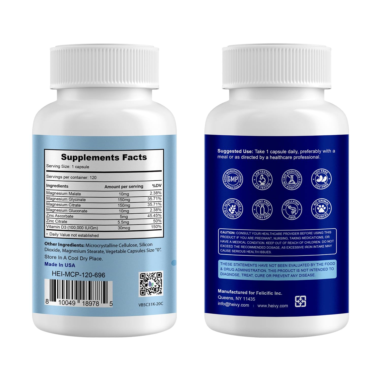 Heivy Magnesium Complex bottle with label