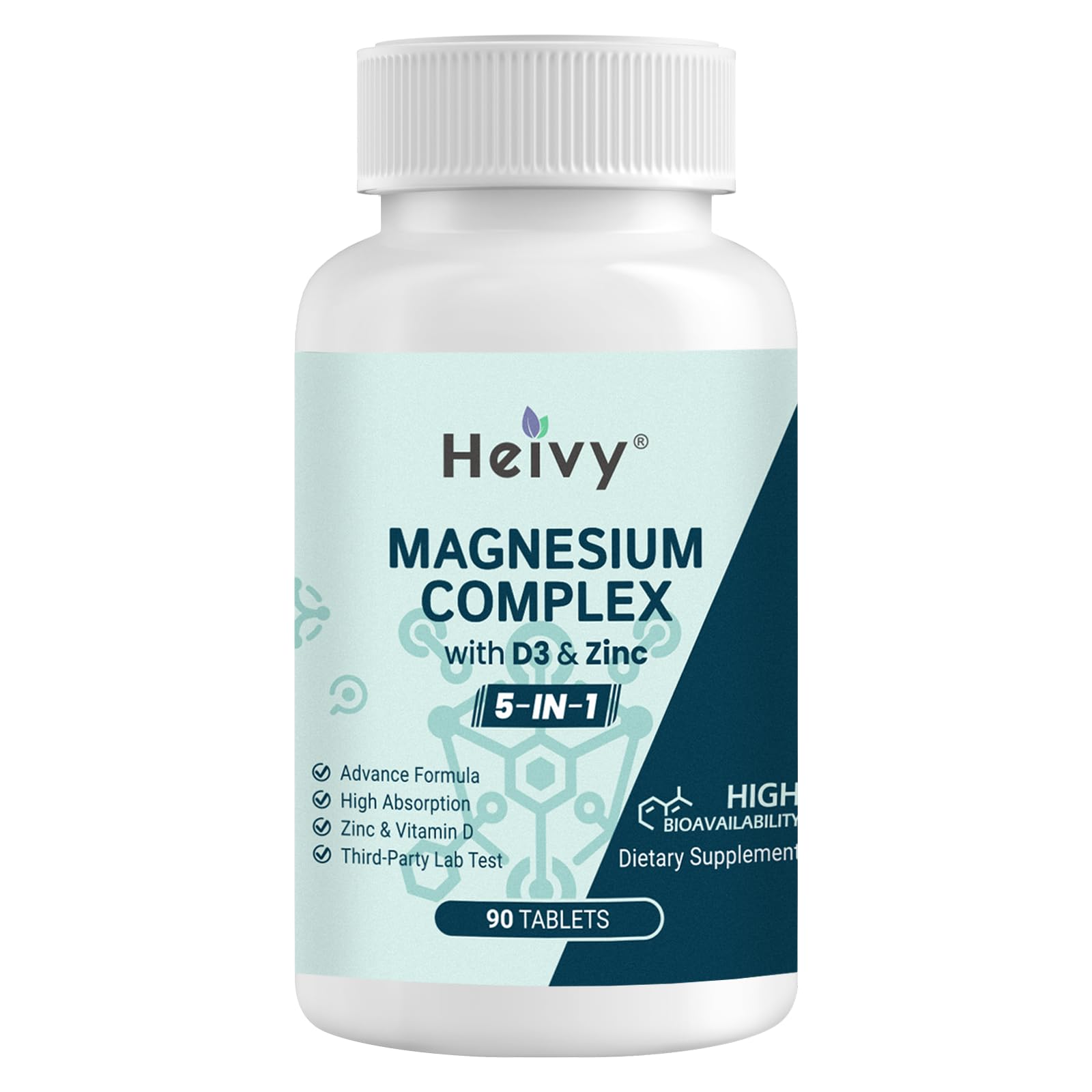 Heivy Magnesium Complex Capsules front view with packaging