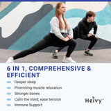 Heivy Magnesium Complex capsules with a measuring spoon