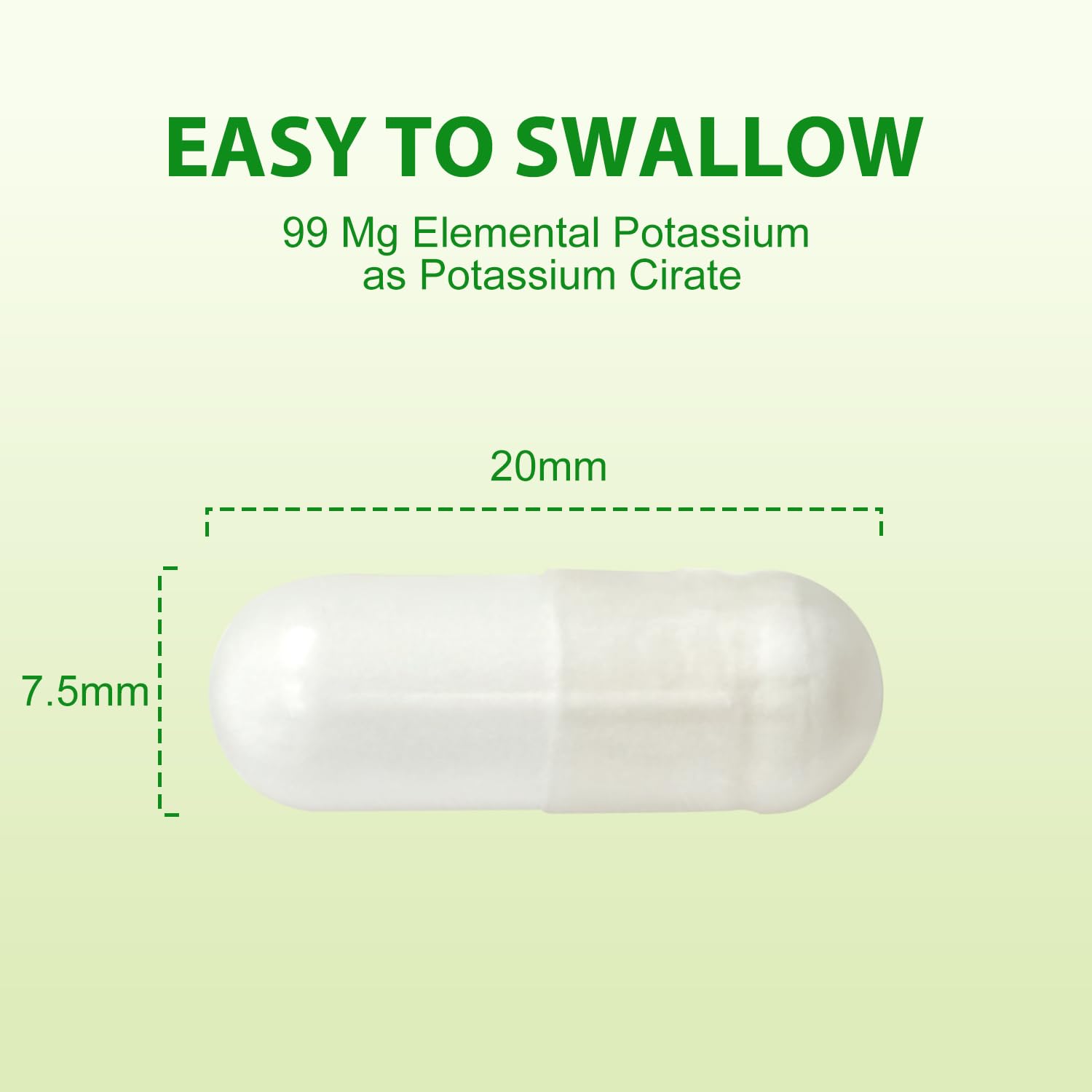 Heivy Potassium Citrate Capsules on a wooden table