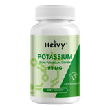 Heivy Potassium Citrate Supplement 240 capsules front view