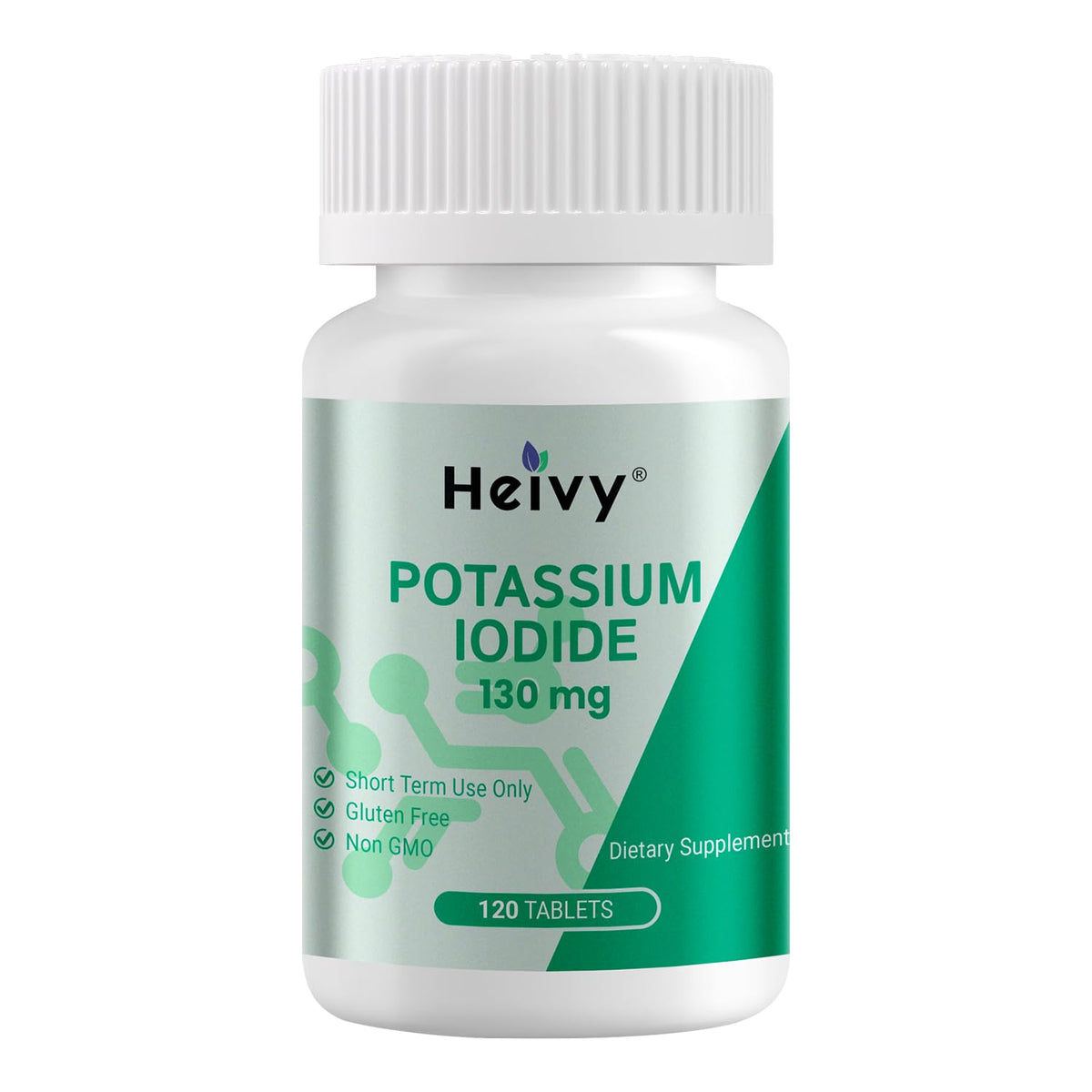 Heivy Potassium Iodide Tablets bottle front view with 120 count