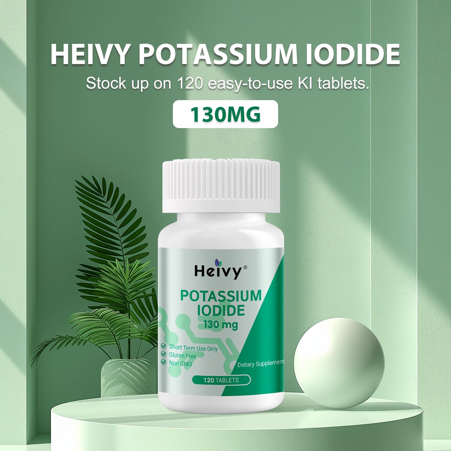 Heivy Potassium Iodide Tablets side view packaging