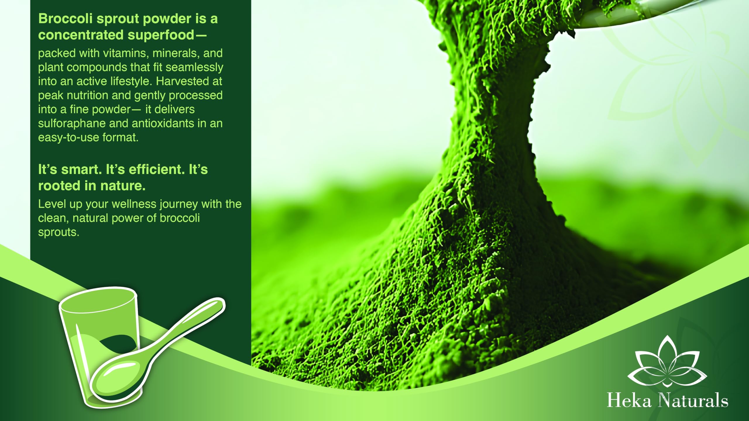 Heka Naturals Organic Broccoli Sprout Powder nutritional information