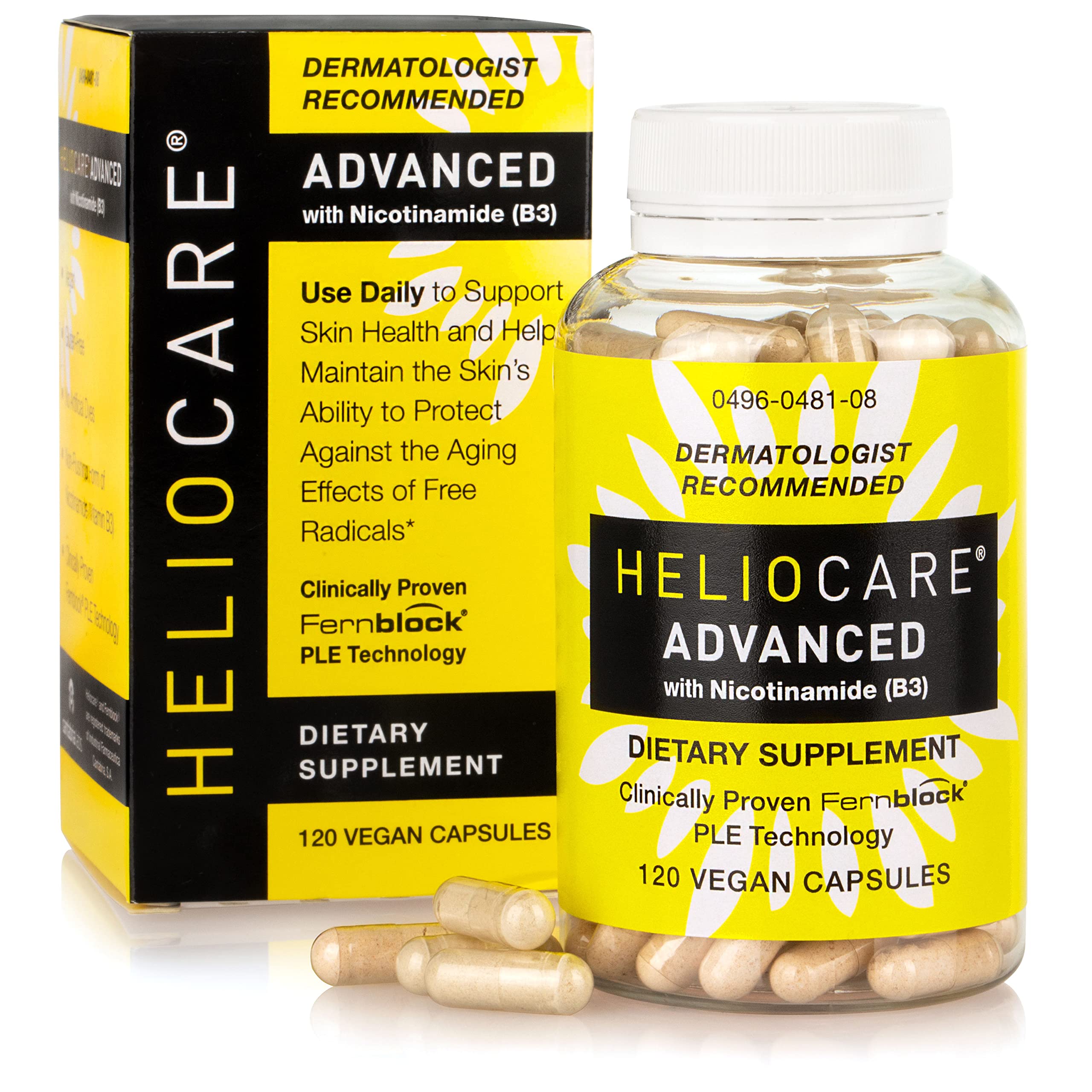 Heliocare Advanced Vitamin B3 Niacin 500mg Capsules front view