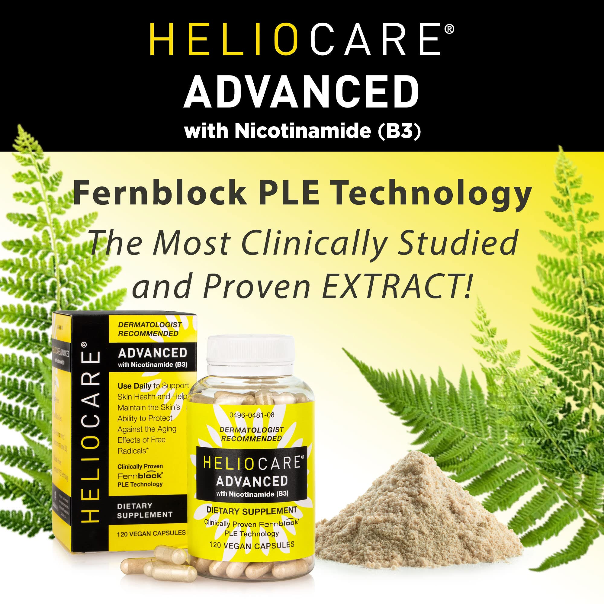 Heliocare Advanced Vitamin B3 Niacin capsules with natural ingredients