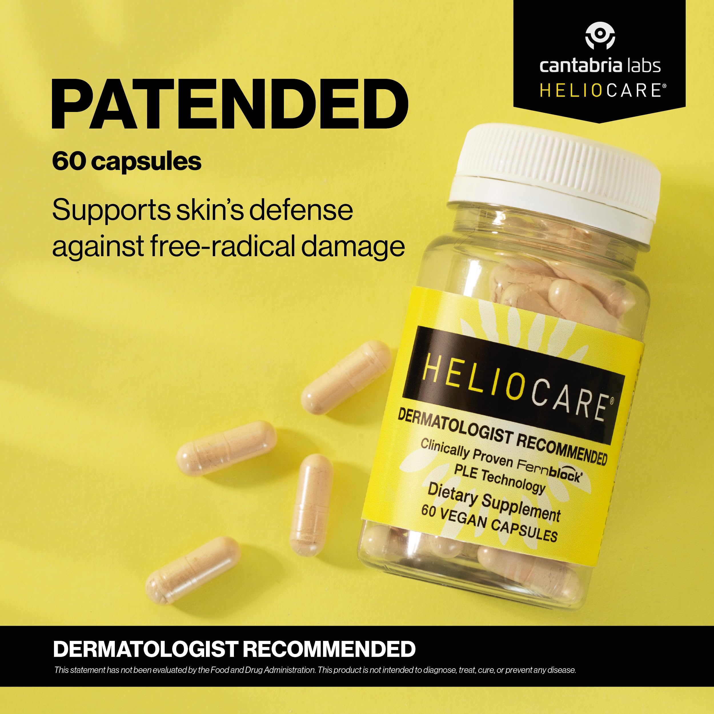 Heliocare Daily Supplement capsules in a bottle