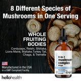 HELLO HEALTH 8-in-1 Mushroom Blend Liquid Drops packaging