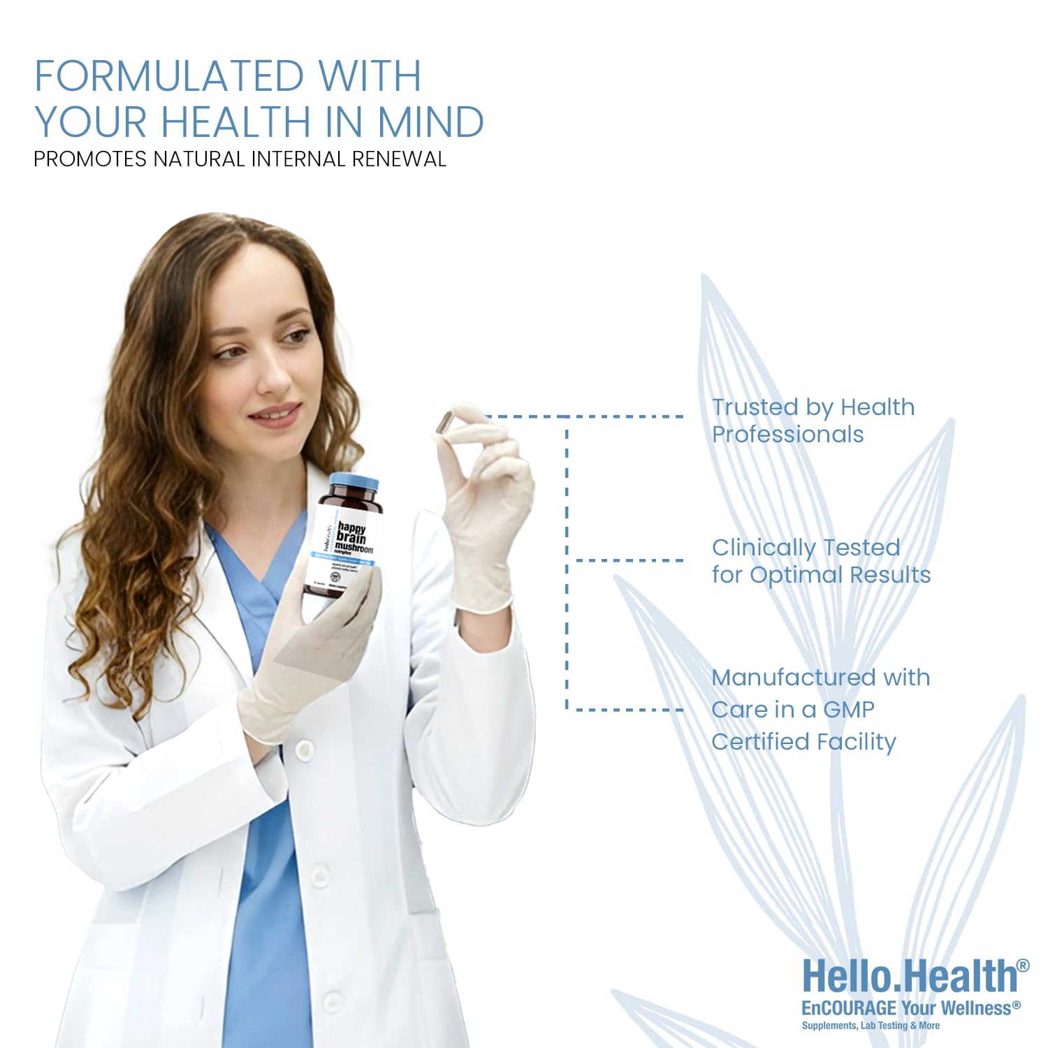 HELLO HEALTH Organic Mushroom Supplement 1500mg ingredients list