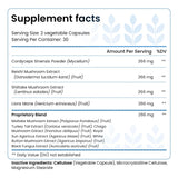 HELLO HEALTH Organic Mushroom Supplement 1500mg side view