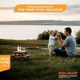 HELLO HEALTH Probiotic Capsules with a measuring spoon for dosage