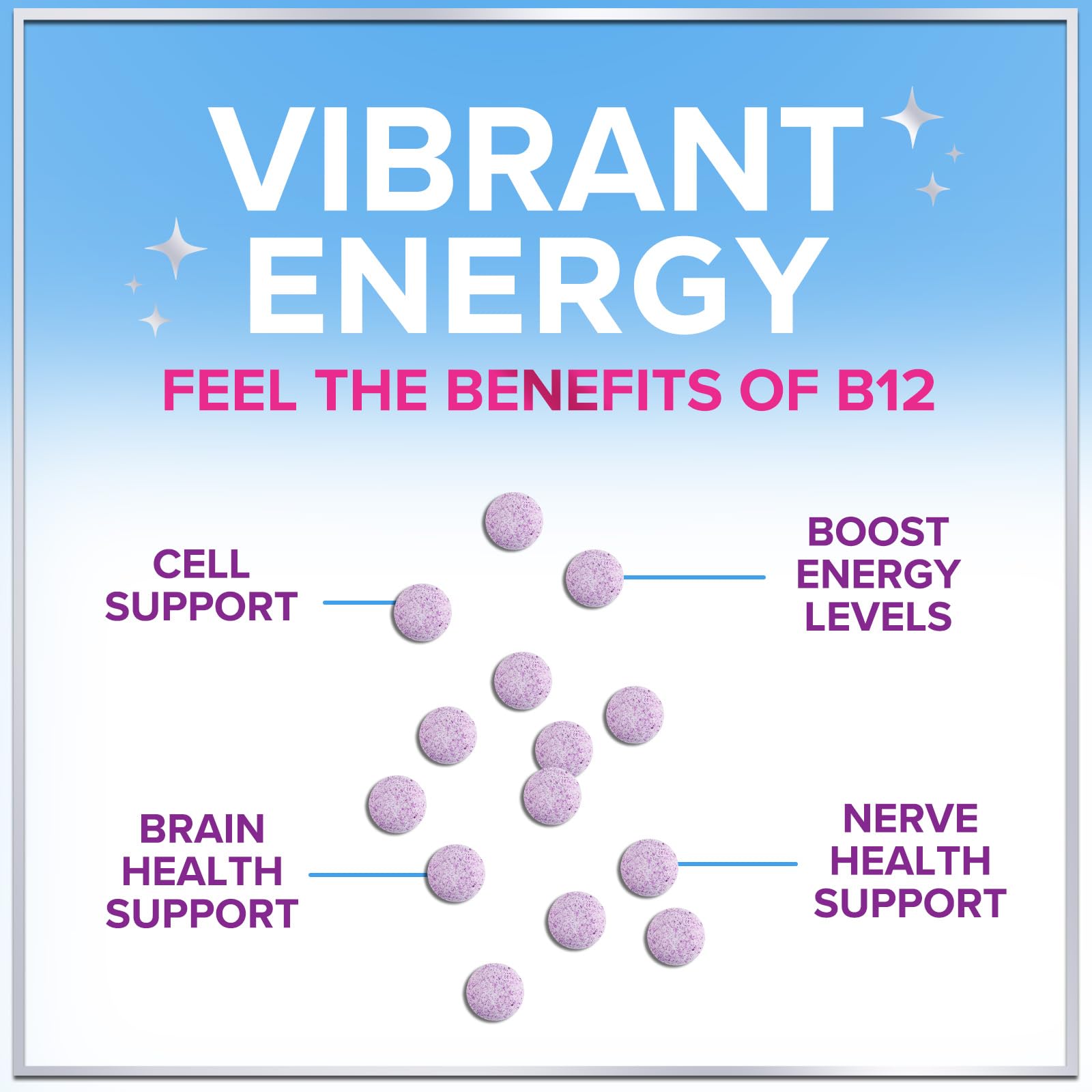 Hello Lovely! B12 Vitamin Chewables close-up of chewable tablet