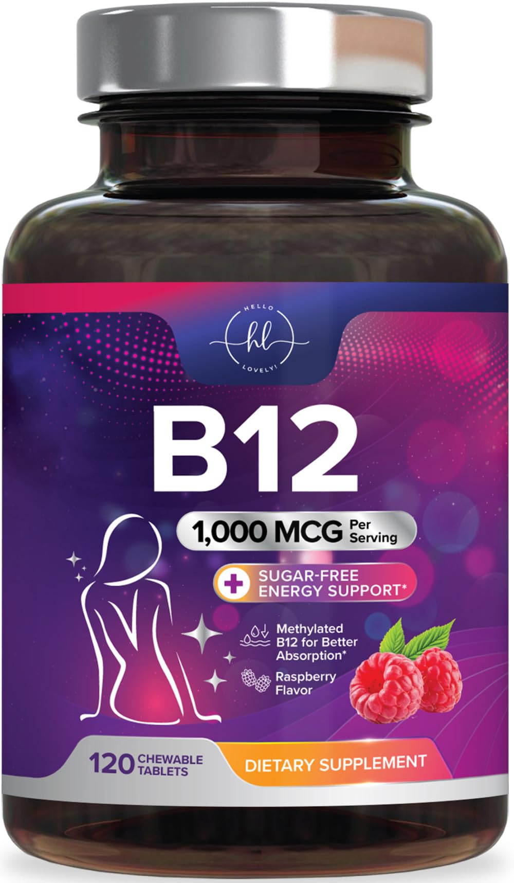 Hello Lovely! B12 Vitamin Chewables front view packaging