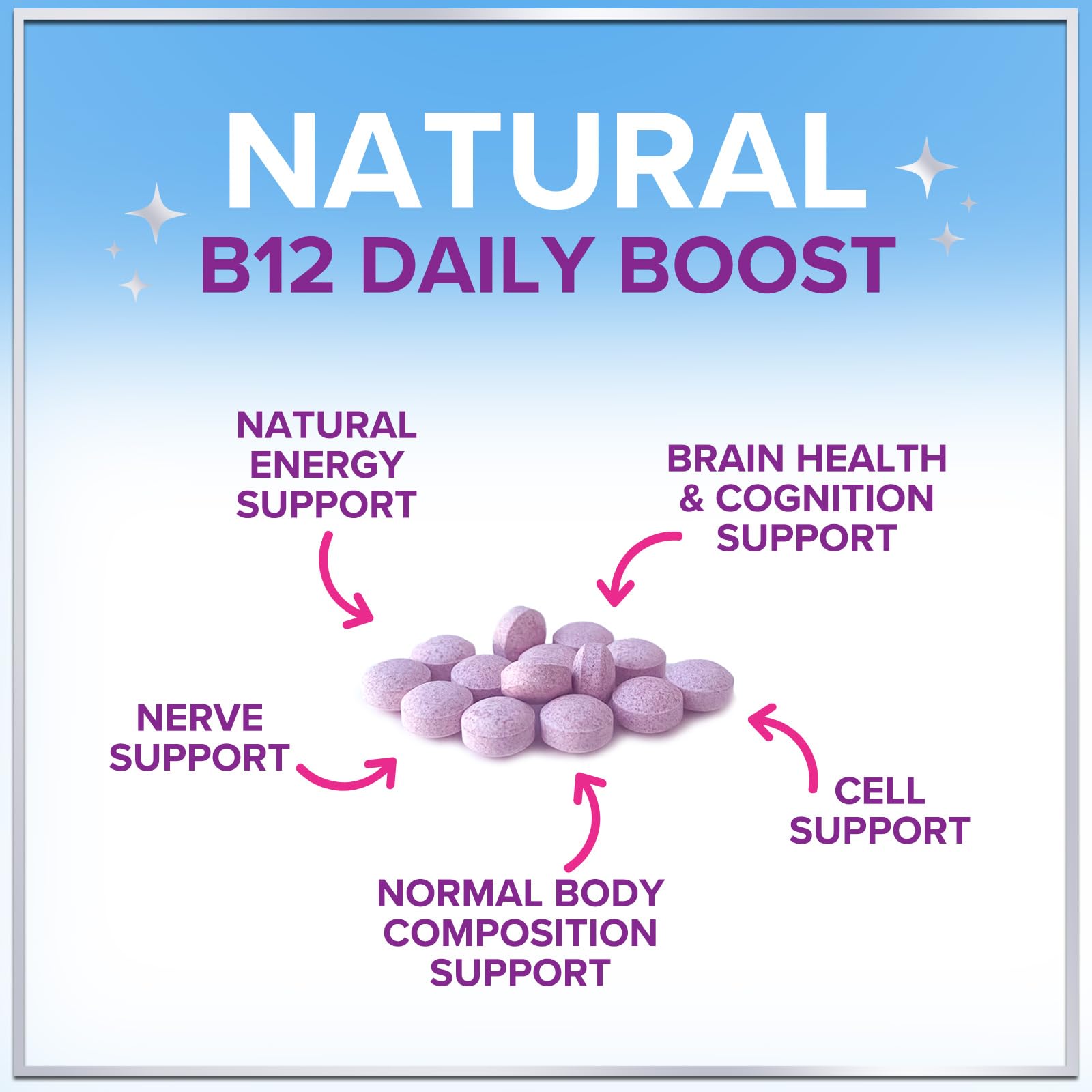 Hello Lovely! B12 Vitamin Chewables on a wooden table
