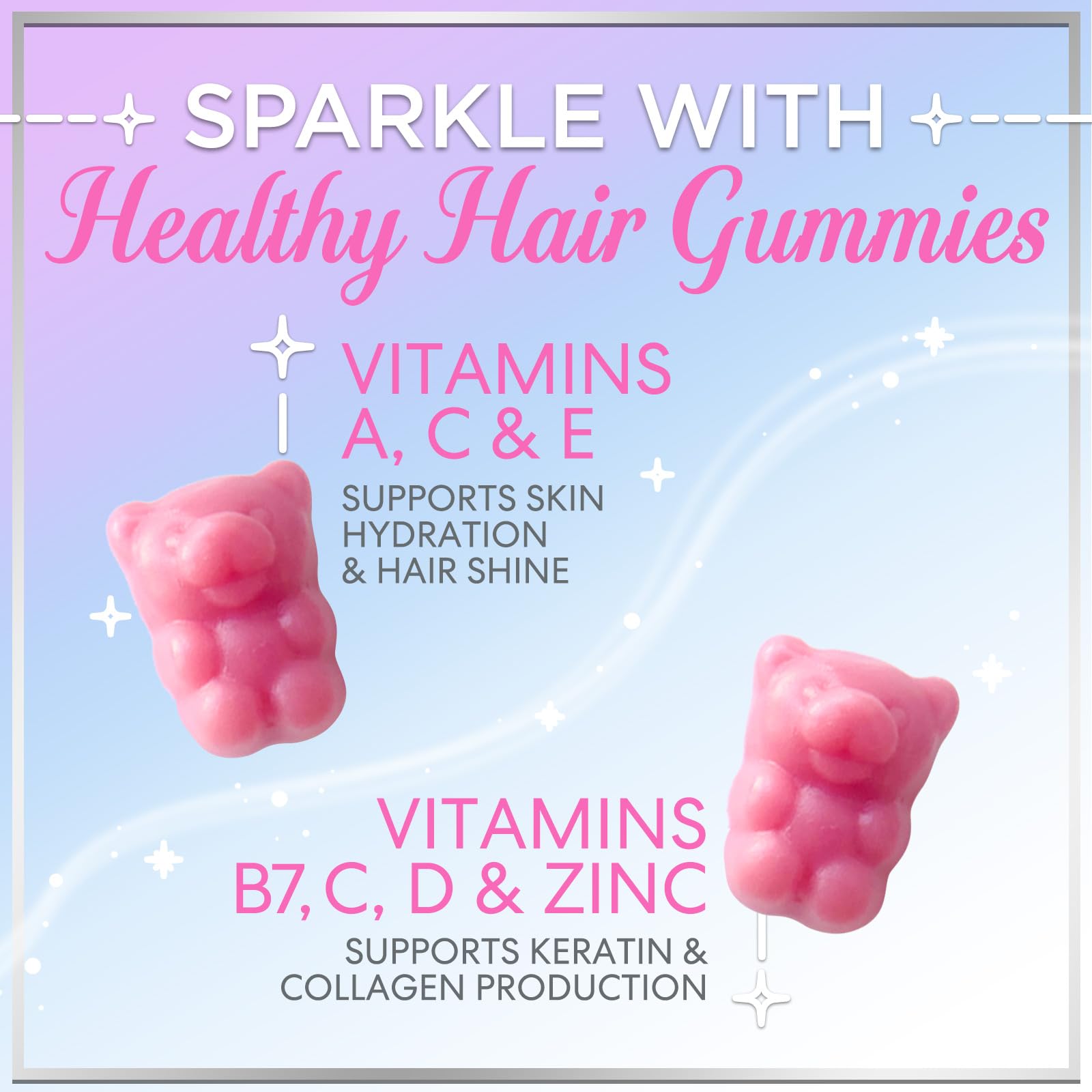 Hello Lovely! Biotin Gummies in a bowl with a measuring spoon