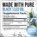 Hello Lovely! Black Seed Oil Capsules 1000mg back view