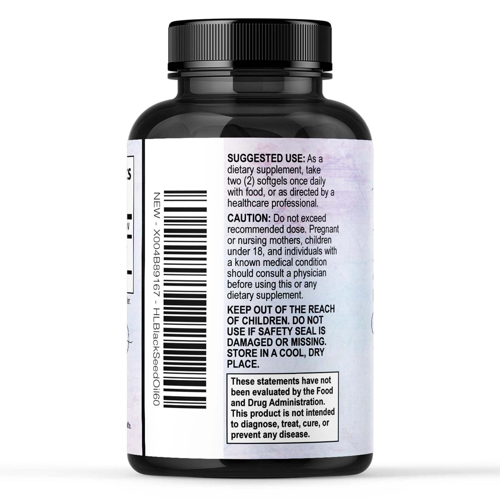 Hello Lovely! Black Seed Oil Capsules 1000mg on a wooden table