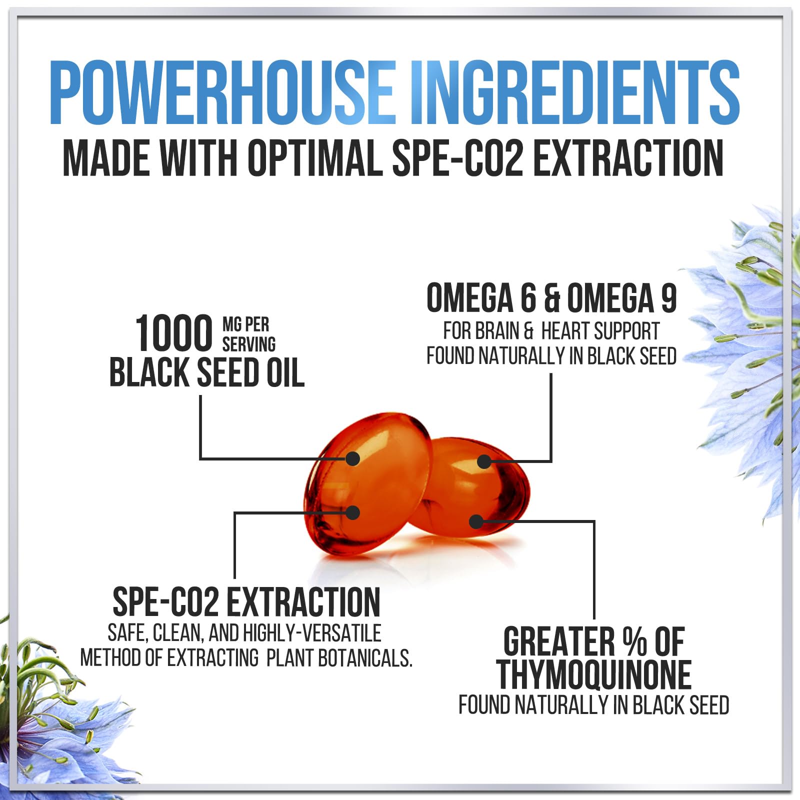 Hello Lovely! Black Seed Oil Capsules 1000mg side view