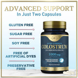 Hello Lovely! Colostrum Capsules on a wooden table