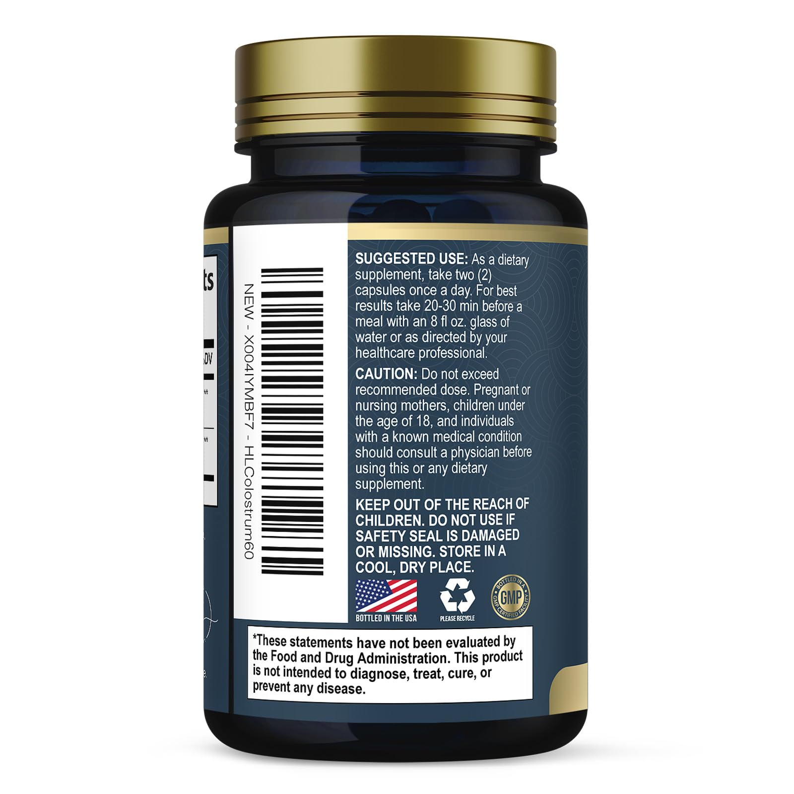 Hello Lovely! Colostrum Capsules with a measuring spoon