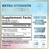Hello Lovely! Colostrum Supplement 1000mg Bovine Powder Capsules side view