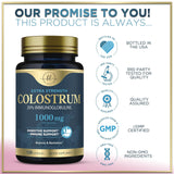 Hello Lovely! Colostrum Supplement capsules on a wooden surface