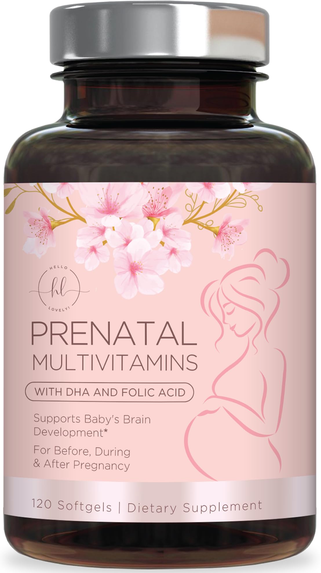 Hello Lovely! Complete Prenatal Vitamins front view with packaging