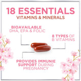 Hello Lovely! Complete Prenatal Vitamins side view with ingredients list